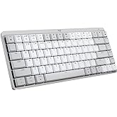 Logitech MX Mechanical Mini for Mac Wireless Illuminated Keyboard, Low-Profile Performance Switches, Tactile Quiet Keys, Backlit, Bluetooth, USB-C, Apple, iPad - Pale Grey