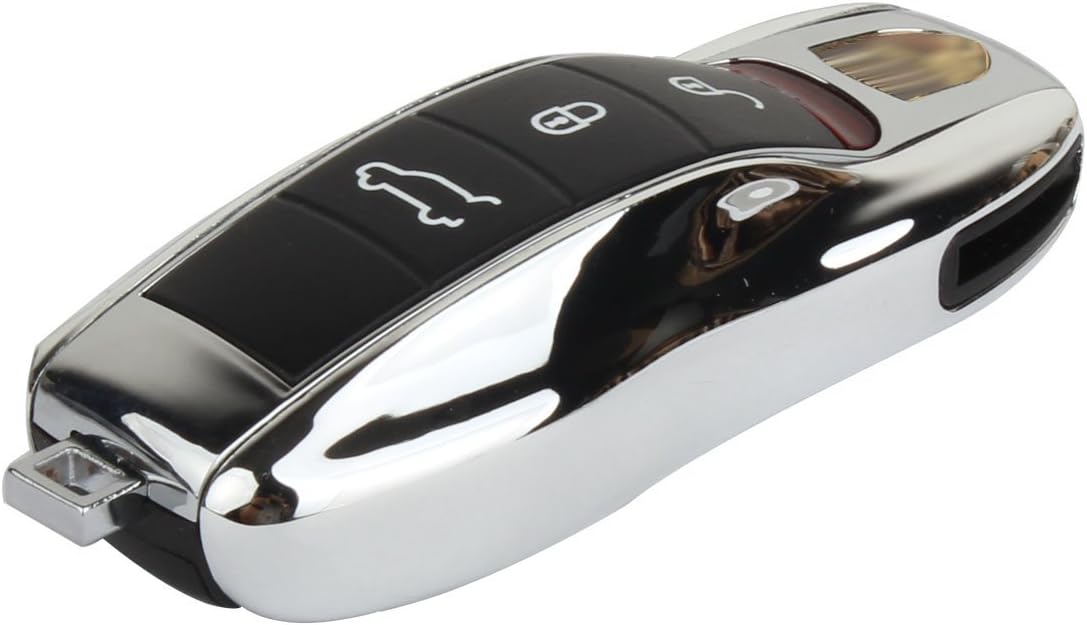 TOMALL Silver Key Cover for Cayenne 92A, Panamera 970, Macan Carrera 911, 991, Boxter Cayman 981, Silver Plating Chrome - Image 5