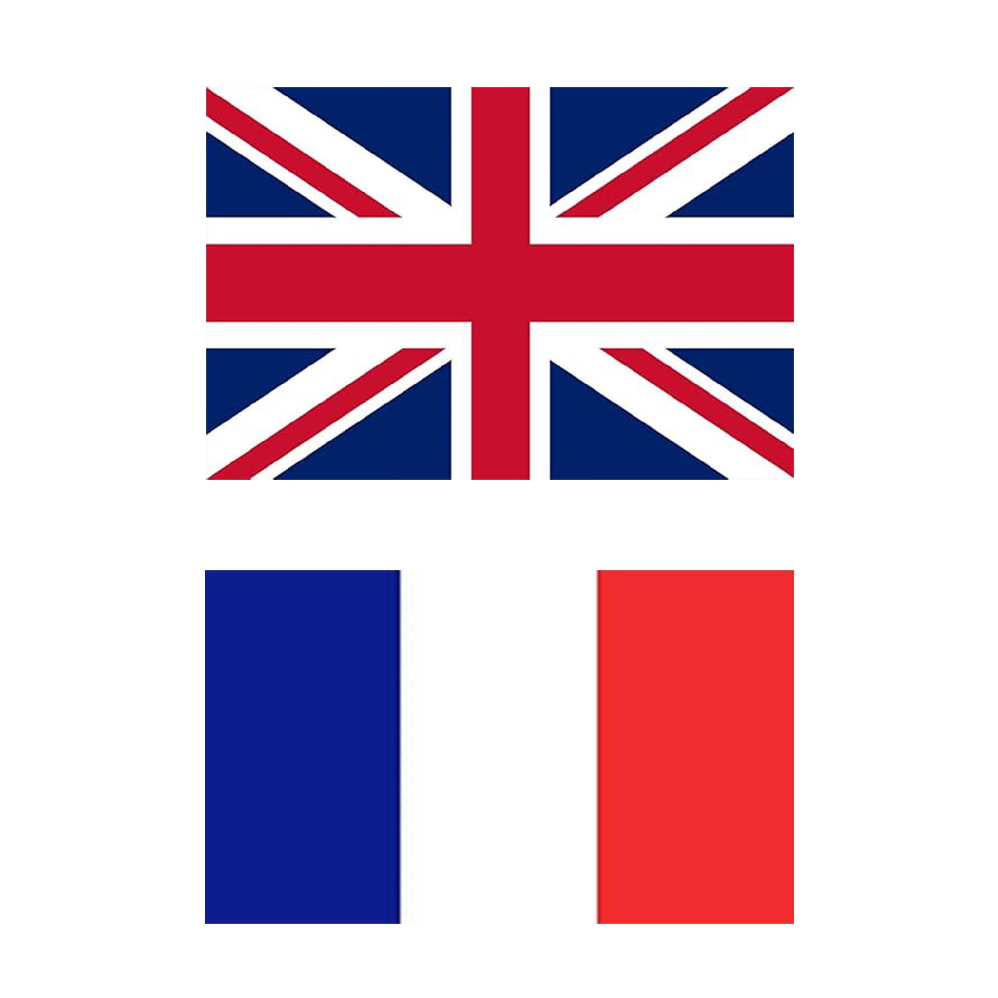 France & British Union Jack Flag 5ft x 3ft - Perfect for Olympics Celebration in Pub, Bar, and Home