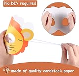Blulu Safari Animal Masks Kids Jungle Zoo Cartoon Party Favors 16pcs view 5