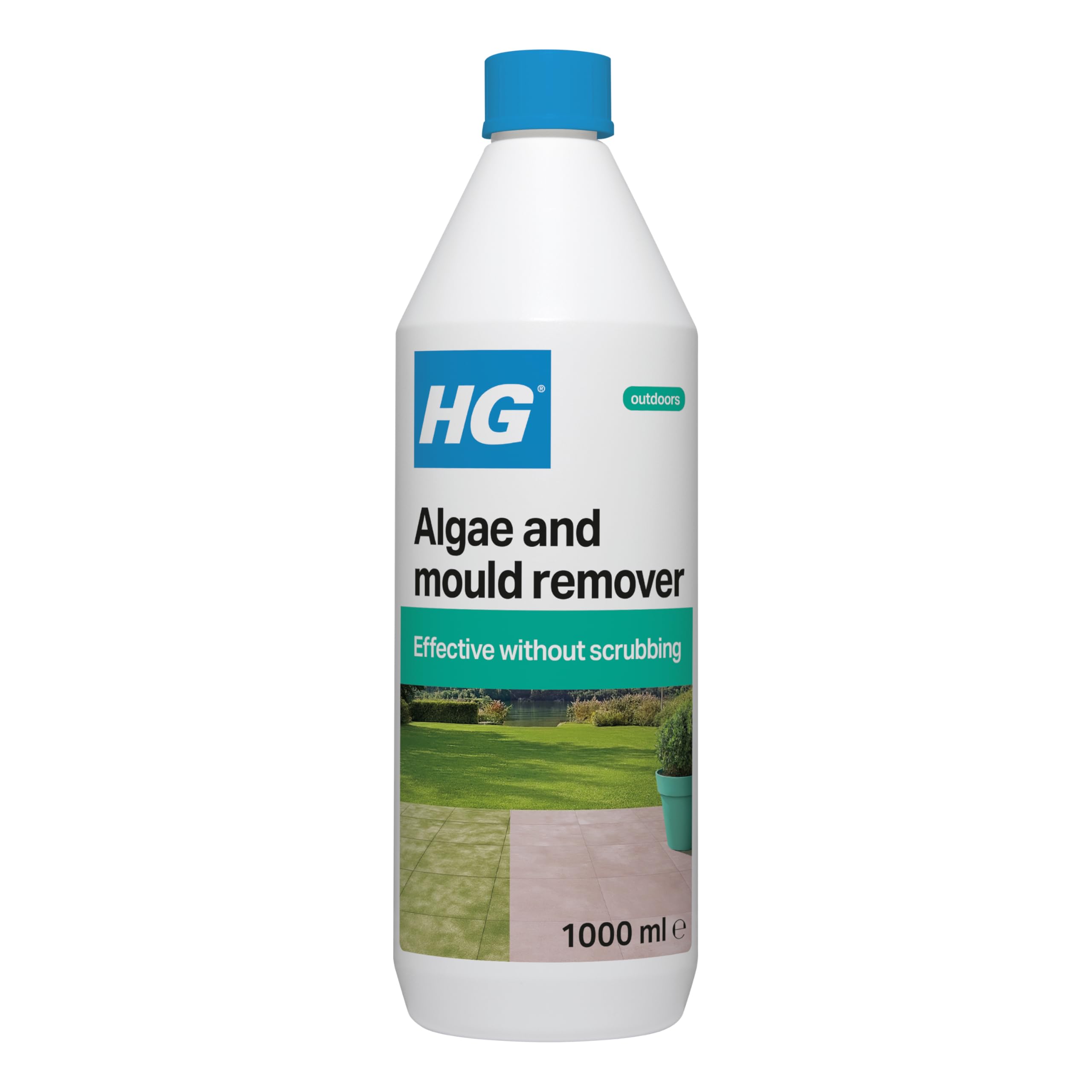HG Algae & Mould Remover – Concentrated Patio & Path Cleaner, Green Algae Remover, Stone-Safe Biocide for Paving Slabs & Outdoor Areas - 1L
