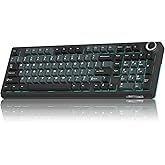 SOLAKAKA KI99 Pro Wireless Mechanical Keyboard with Quiet Switch, Hot Swappable Pre-Lubed Switches with RGB Backlit, Gasket Structure Computer Gaming Keyboard (BlackBlue, Silent Switch)