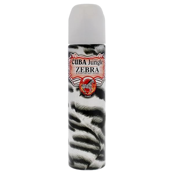 CUBA JUNGLE ZEBRA BY CHAMPS FOR WOMEN. EAU DE PARFUM SPRAY 3.3 OZ.