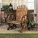 Summerfield Terrace 10015792 Old Country Wood Wagon Wheel Chair, Multicolor