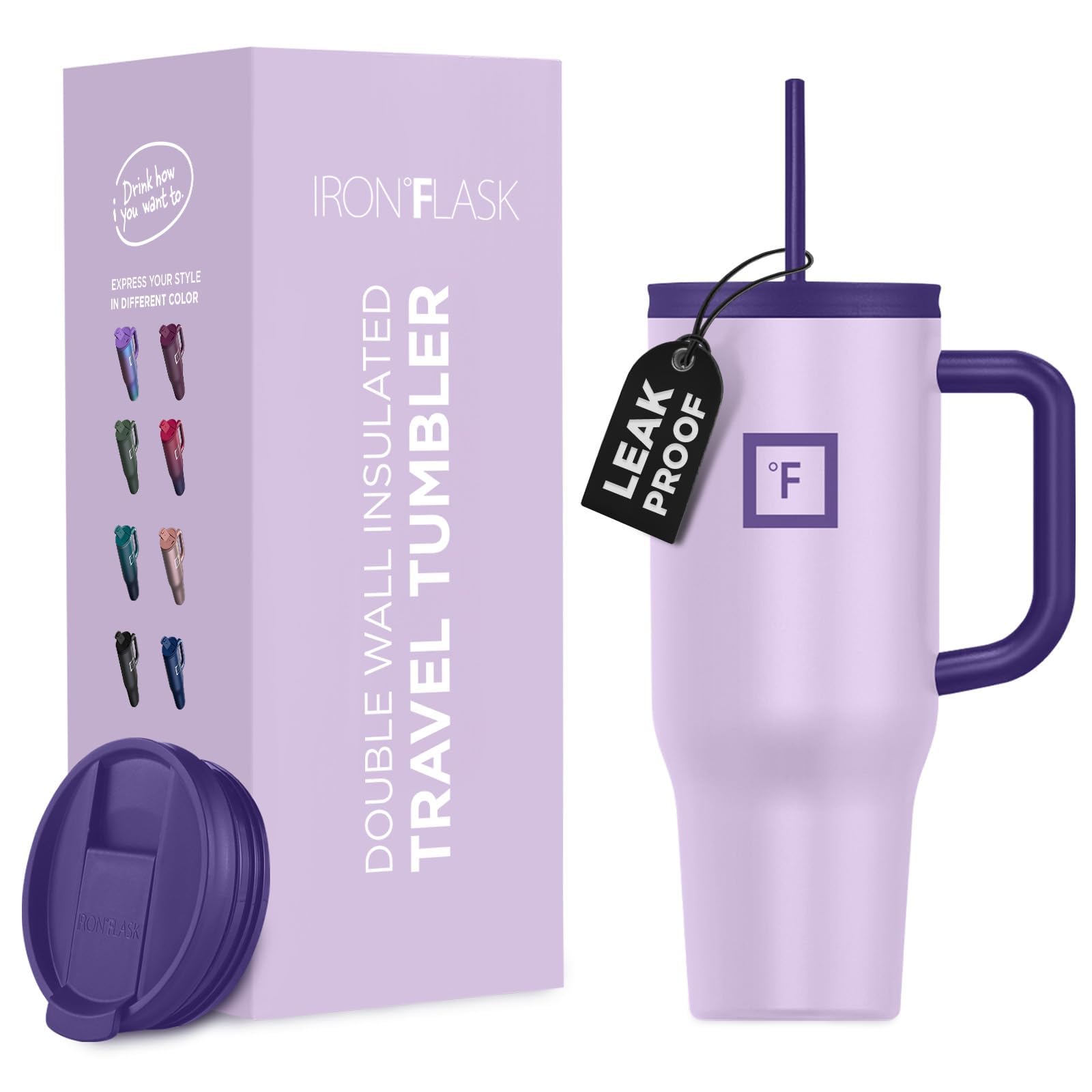 IRON °FLASK Co-Pilot Insulated Mug w/Straw & Flip