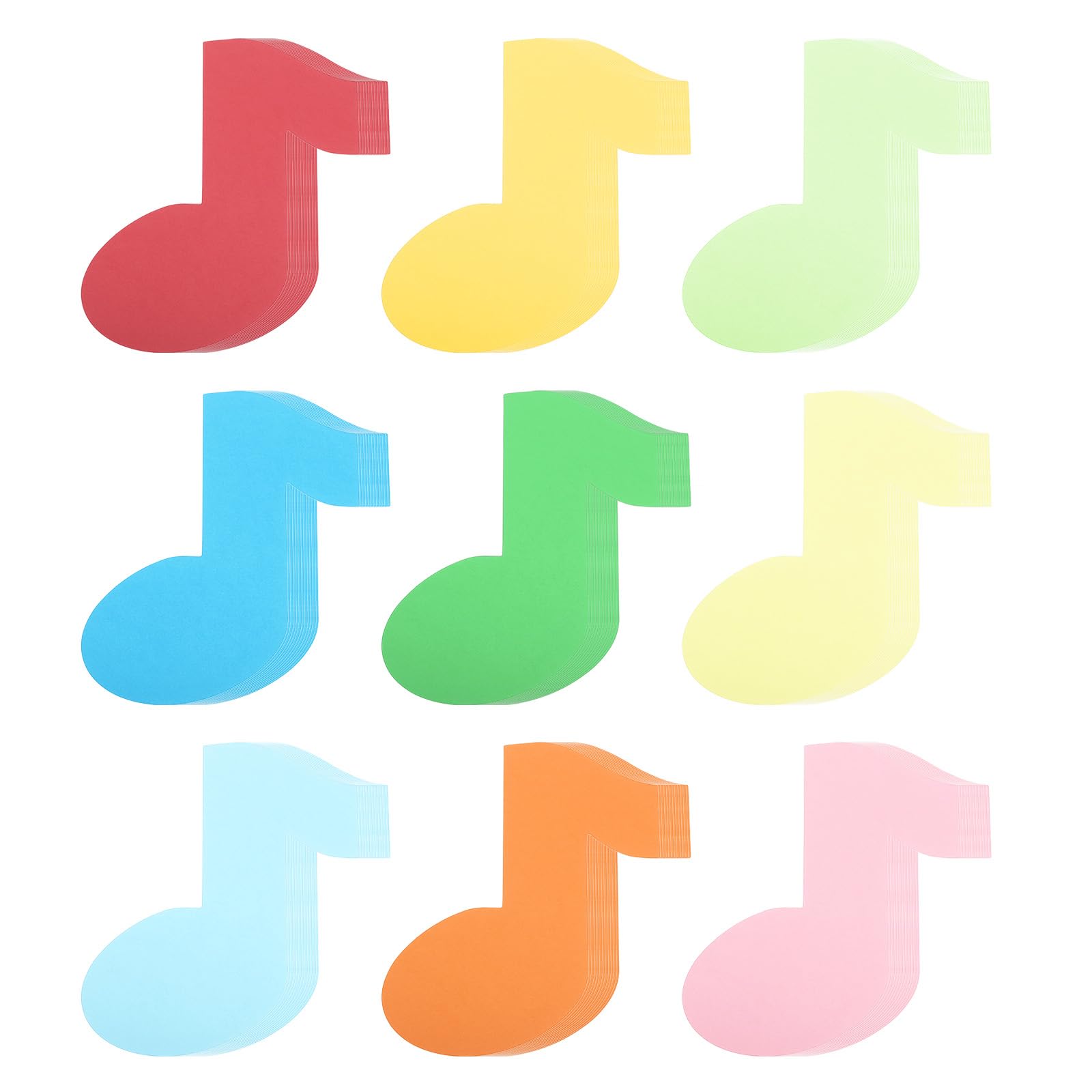 PATIKIL Bulletin Cutouts Paper, 180 Pcs Musical Note Shaped Bulletin Board Paper Cut Outs Decorations for Classroom DIY Crafts Projects Party Supplies, Multicolored