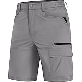EKLENTSON Mens Outdoor Hiking Shorts Lightweight Quick Dry Casual Cargo Shorts Water Resistant with Pockets 10" Inseam