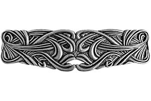 XL Art Nouveau Swirl Hair Clip, Hand Crafted Metal Barrette Made in the USA with a 100mm Clip by Oberon Design