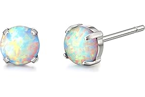 Limerencia G23 Hypoallergenic Pure Titanium Earrings, Opal/Moonstone/Cat's Eye/Blue Turquoise Stud Earrings, F136 Implant Grade|Delicate Jewelry for Sensitive Ears