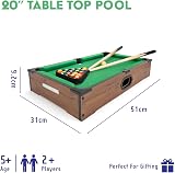 Power Play Pool Table Game 20 Inch Portable Wooden Tabletop view 6