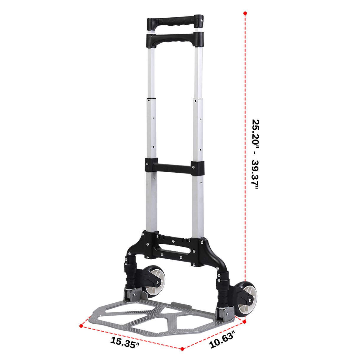 170 Lbs Cart Folding Dolly Push Truck Hand Collapsible Trolley Luggage