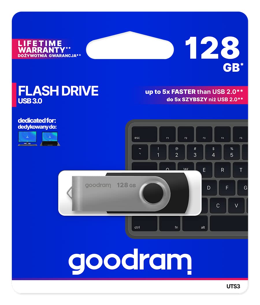 Storage Flashdrive UTS3 128GB USB3.0 Zwart