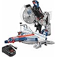 BOSCH GCM18V-12GDCN14 PROFACTOR™ 18V 12 In. Dual-Bevel Glide Miter Saw Kit with (1) CORE18V® 8 Ah High Power Battery