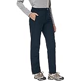 TIHEEN Waterproof Hiking Pants Women, Fleece Lined Winter Warm Snow Ski Pants Outdoor Softshell