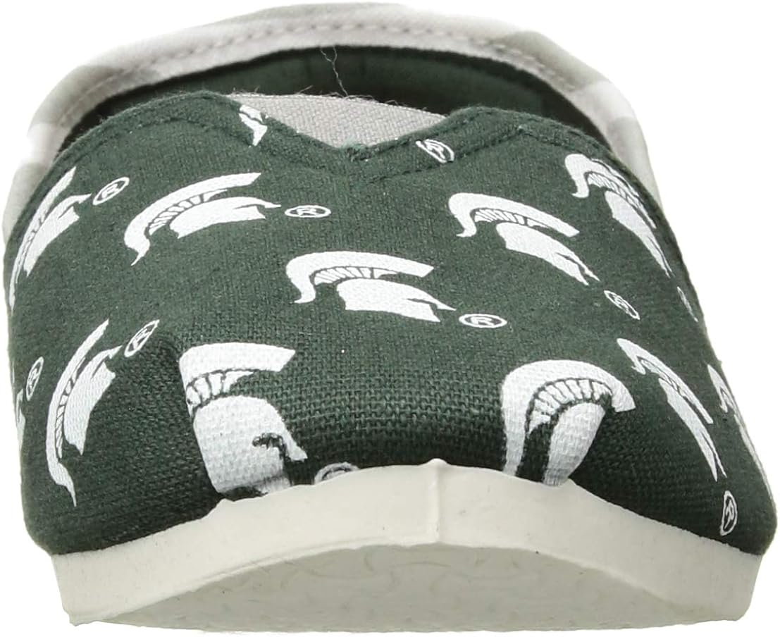 FOCO NCAA Womens College Canvas Stripe Slip On Shoes : Clothing