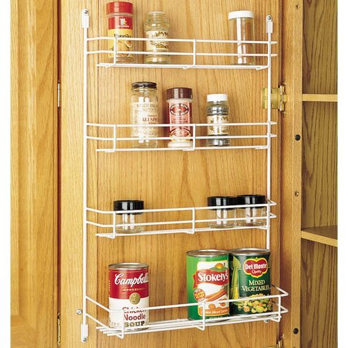 Rev-A-Shelf 565-10-52 Door Mount Spice Rack - Wire -White- 10"