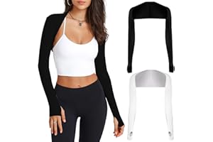 Fogrime Sleeves Arm Cover Women 2-Pack UV Protection Clothing Women Cooling Shawl Arm Sleeves with Finger Holes for Golf Ridi