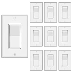 ThunderWay Single Pole Decorator Wall Light Switch