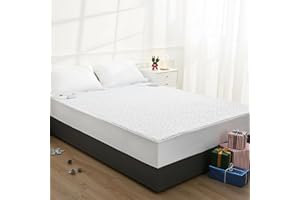 Heated Mattress Pad Queen Size 60" x 80", Electric Underblanket Mattress Cover Bed Warmer Fit up to 15" Deep Pocket, Dual Con