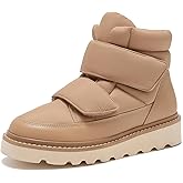 BEAU TODAY Snow Boots for Women, Platform Anti-Slip Winter Ankle Booties,Comfort Wool Round Toe Women Boots, Ladies Comfortable Short Boots Outdoor