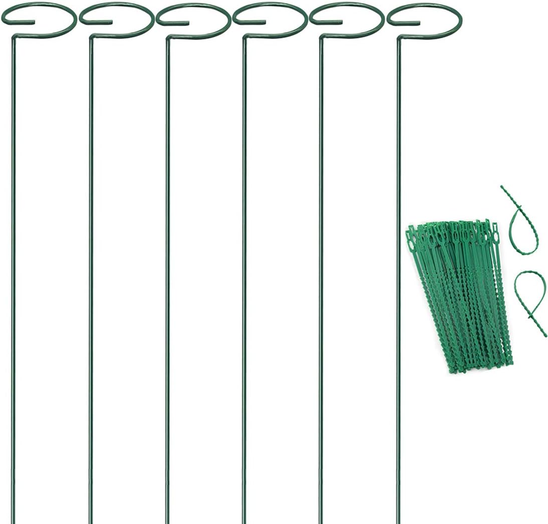 VeSumly Plant Support Stake, 6 Pack 15.7inch Garden Plant