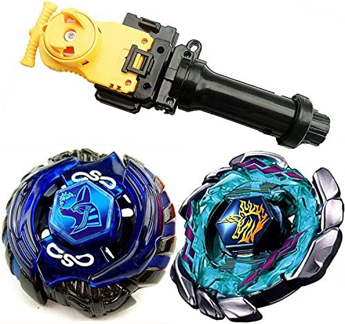 Light Lavhcher Manipulator Mercury Anubius 85XF BB-111 Gyro Water Blue + Blitz Unicorno 100RSF BB-117 Things That Vanishes In A Flash Of Unicorn Gyro + Yellow Power String Laucher + Grip, Complete Set