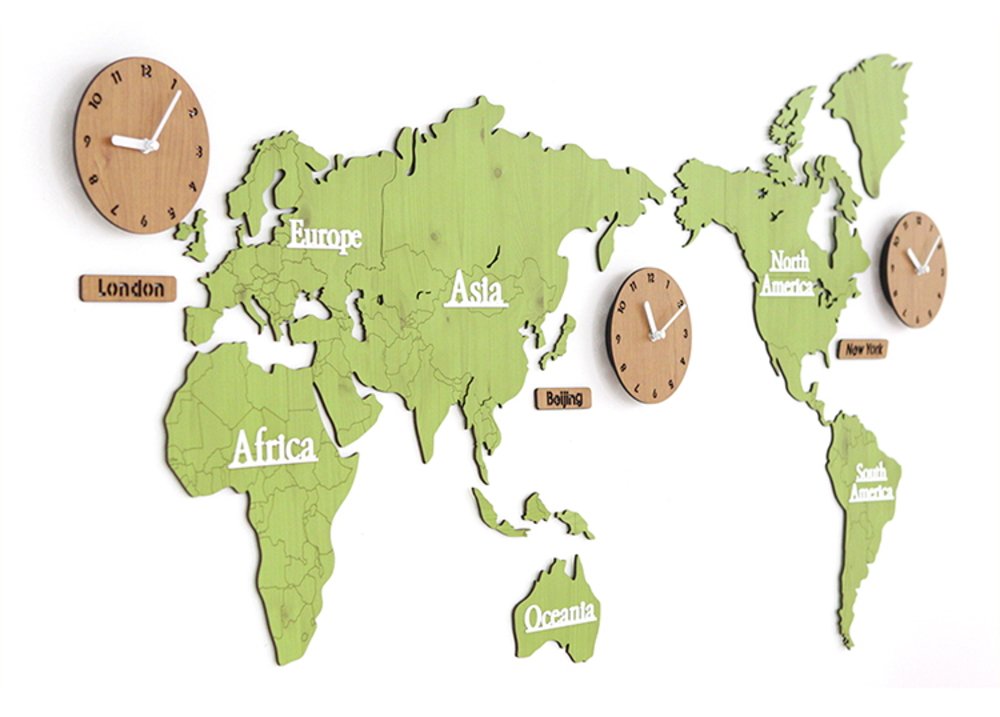 おしゃれ 世界地図 ウッド グリーン ナチュラル インテリア グリーン ナチュラル ウォール 壁掛け時計 時計 Diy 掛け時計 B077nv67vc Greem 北欧 Market グリームマーケット 世界 クロック 品番 Gms グリーン ナチュラル 置き時計掛け時計 リアル Rumble Media