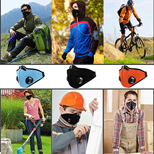 Vindar Dustproof Masks, Activated Carbon Dust Mask, Filtration of Exhausts Gas, PM2.5, Anti Pollen Allergy for Running, Cycling, Gardening, Outdoor Activities