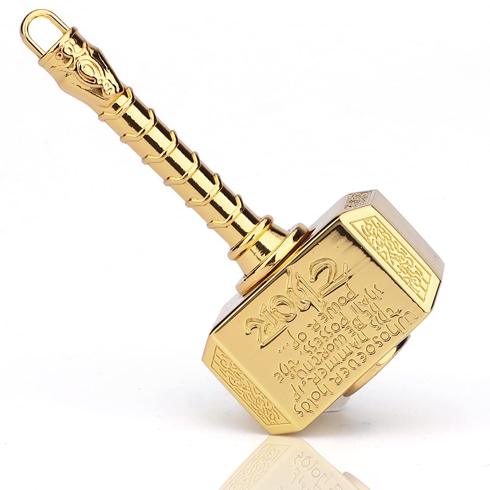 Mjolnir Fidget Spinner Toy Metal Gift for Kids Adults, Thor's Hammer Finger Hand Spinner, 2 in 1 Transformable Fidget Spinner, Fidget Keychain Infinty Cube Anti Anxiety Toy, Stress Relief Toy