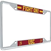 Desert Cactus USC License Plate Frame University of Southern California Trojans Metal License Plate Frame for Front or Back of Car Officially Licensed (Slogan 2)