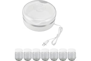 Yogurt Maker, Electric Yogurt Maker Machine with 7 Glass Jars, Automatic Greek Yogurt Machine with Temperature Control & Time