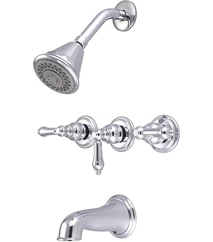 Central Brass 0968-Z Three Handle Tub & Shower Set in Chrome