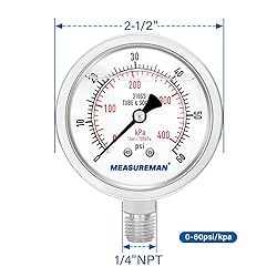 MEASUREMAN Fully Stainless Steel Hydraulic Glycerin