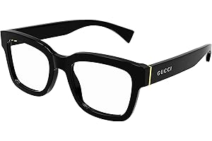 Gucci GG1138O-001 Black Square Unisex Eyeglasses