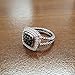 Sterling Silver Rhodium Plated, White & Black CZ Rope Design Band Womens Ring