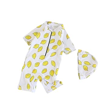 Amazon ベビー 水着 女の子 ロンパース キッズ水着 子供 服 キャップ