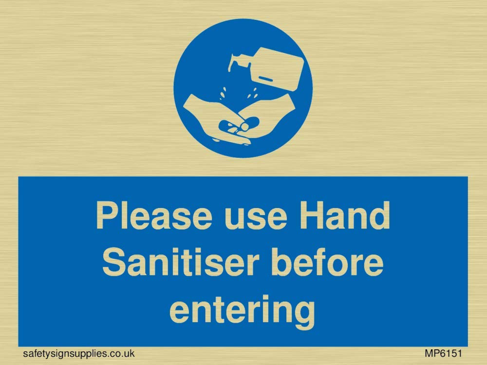 Please use Hand Sanitiser before entering