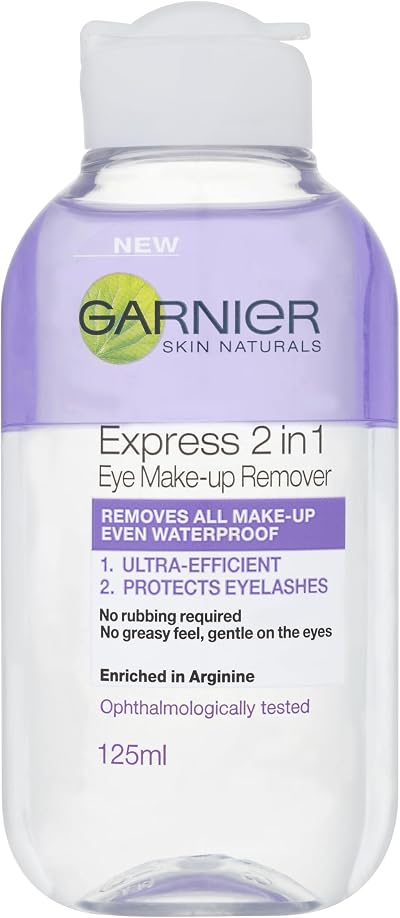 Garnier Skin Active 2in1 Eye Make Up Remover 125 ml Waterproof Safe Eyes