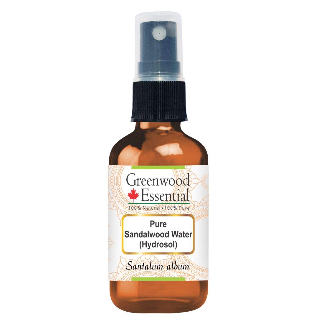 Greenwood Essential Pure Sandalwood Water (Hydrosol) (Santalum Album) 100% Natural Therapeutic Grade 100ml (3.38 oz)