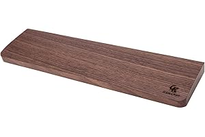 GK GAMAKAY Wooden Wrist Rest Pad, 12.8" Compact Ergonomic Walnut Wood Hand Wrist Rest for 60% 75% Mechanical Keyboard, Non-Slip Palm Pad for Comfortable Typing and Playing (for 75%)