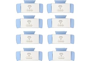 Loanzeg Bridesmaid Hair Claws Bachelorette 4.1 Inch Square Hair Clips Set of 8 Bridal Shower Rectangular Hair Claw Clips ideas Gift for Wedding Party Favors Bridesmaid Proposal Gifts (Dusty Blue)