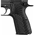 Cool Hand G10 Grips Replacement for Browning Hi Power and Tisas Regent BR9, Black Screws Included, Aggressive Unique Texture, 1/4'' Thin