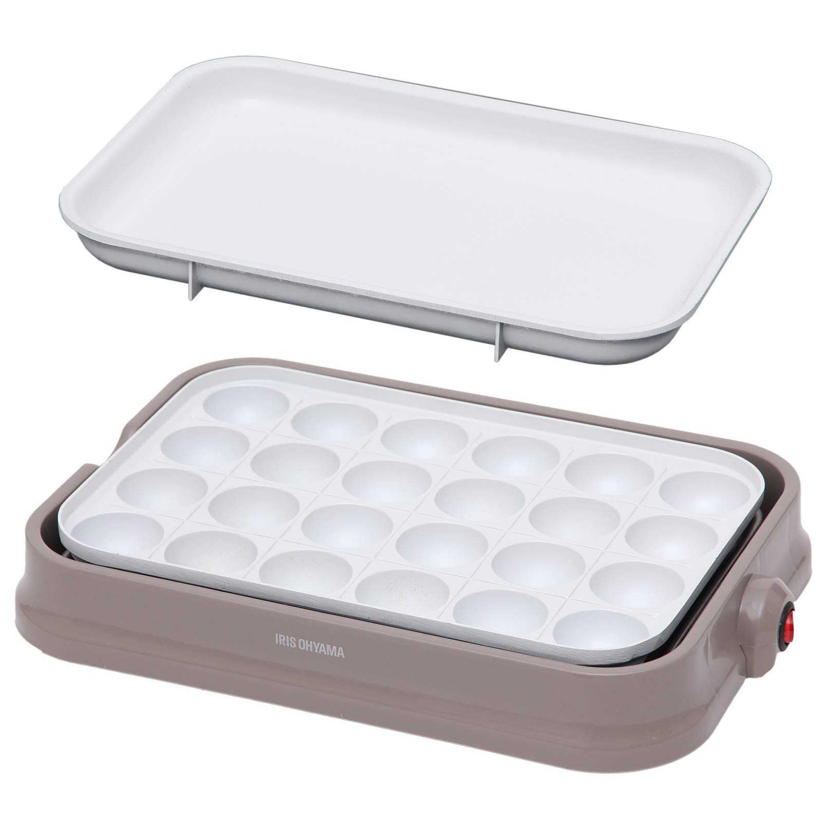 アイリスオーヤマ(IRIS OHYAMA) たこ焼き器 2WAY ( たこ焼きプレート 24穴 平面プレート ) セラミックコート グレー PHP-C24W-H商品画像