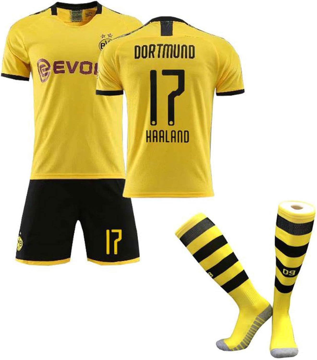 black and yellow football uniforms