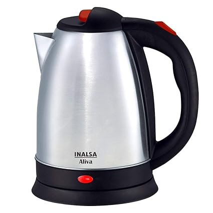 Inalsa Aliva 1500 Watt Electric Kettle in 1.5-Litre (Black/Silver)