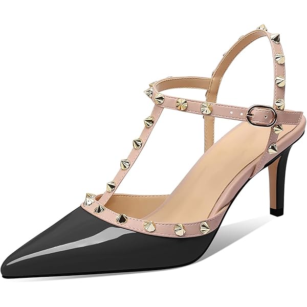 FSJ Women's Tassel Gladiator Heeled Sandals - Open Toe Stiletto With Fringe, Rivets & Ankle Strap (Size 4-15 US)