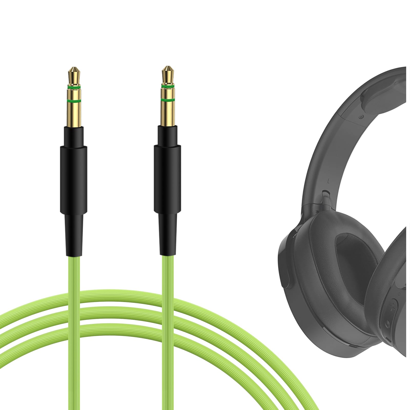 GEEKRIA Audio Cable Compatible with Skullcandy Hesh Evo/ANC/3, Crusher Evo/Grind/ANC/ANC 2, Riff 2 Cable, 3.5mm Aux Replacement Stereo Cord (4 ft / 1.2 m)