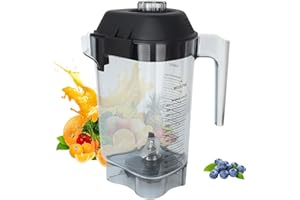 SACUMEA Blender Pitcher 48oz Compatible with vitamix Quiet One VM0145 36019 VM0100A BarBoss Drink Machine Advance Commercial Blender Pitcher Cup Parts, 15978 Advance 48 oz. clear Container Jar -3 YR Support