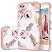 Fingic Pineapple Floral Ultra Slim Case Hard PC Soft Rubber Anti-Scratch Shockproof Protective Case Cover for iPhone 7/8 Plus (Pink02)