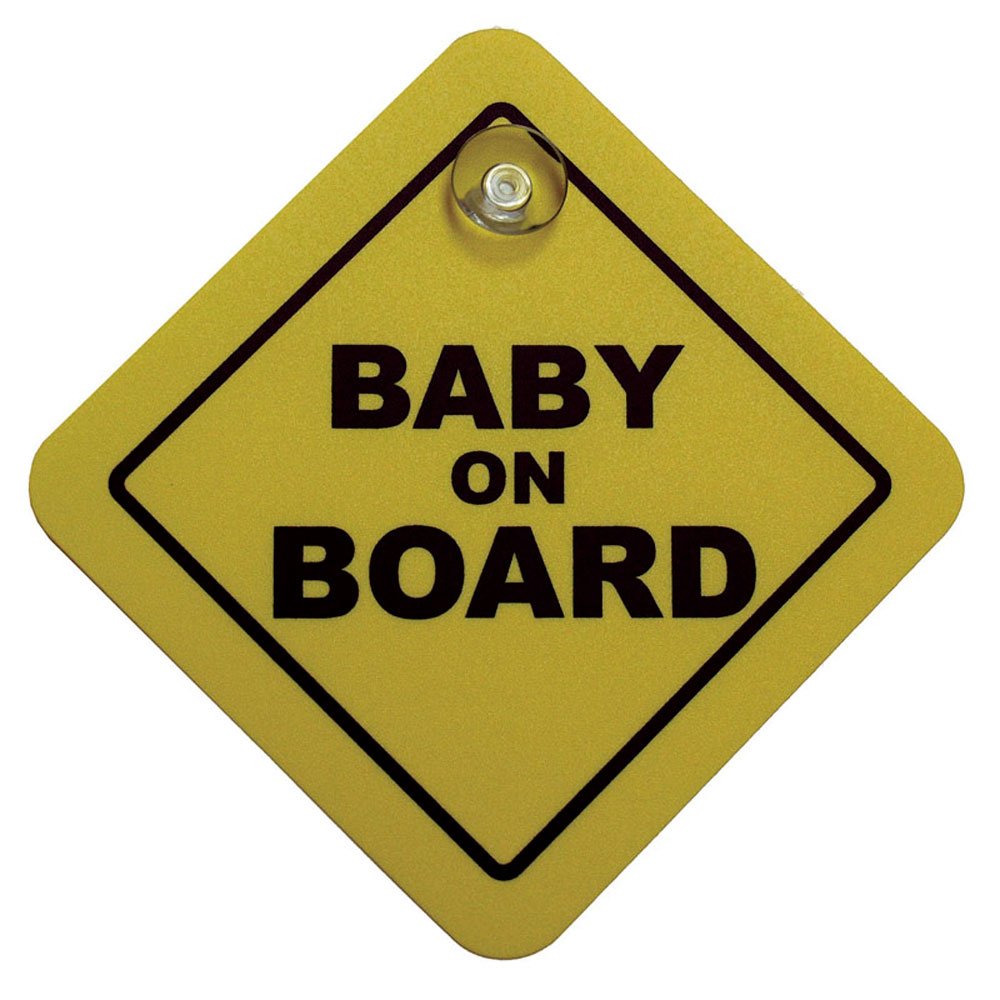 Avisa Sticker/Bordje Baby On Board - yellow - 16x16cm